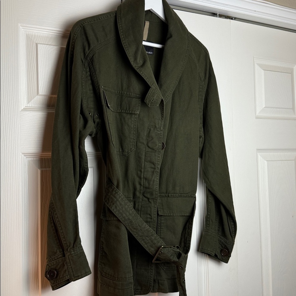 Banana Republic Forest Green Belted Coat - NWT